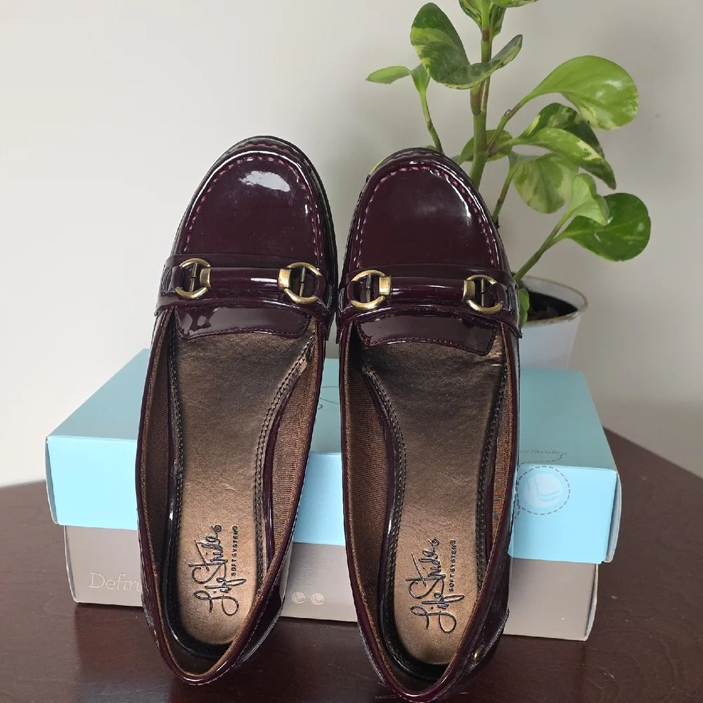 Life Stride Burgundy Loafers - Picture 3 of 5